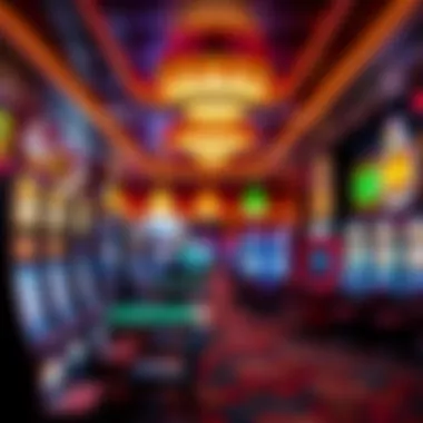 Vibrant gaming floor filled with slot machines and gaming tables