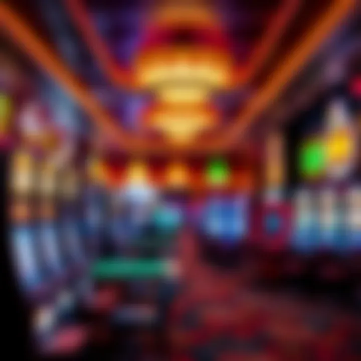 Vibrant gaming floor filled with slot machines and gaming tables