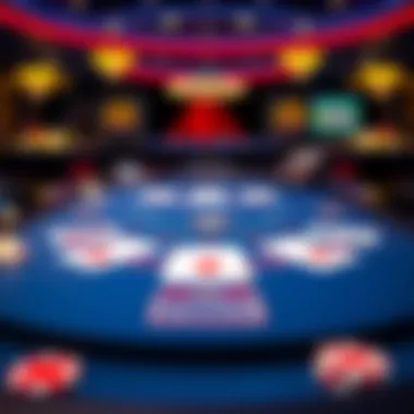 A digital blackjack table showcasing an engaging online gameplay interface.