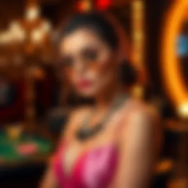 Chic cocktail dress paired with statement accessories