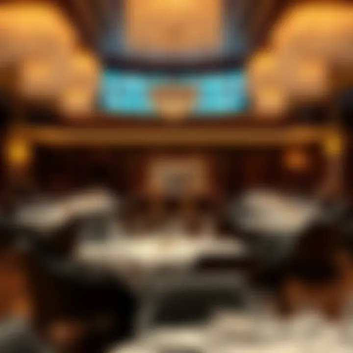 Luxury dining area highlighting the exquisite culinary offerings
