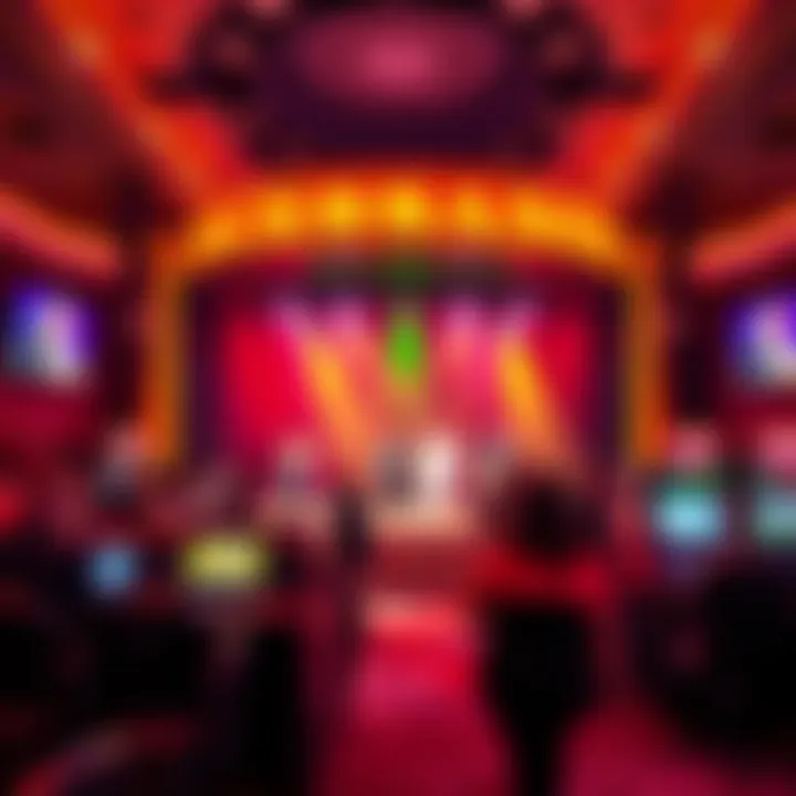 Entertainment stage featuring a live performance