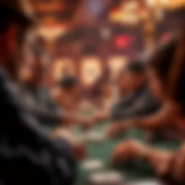 A vibrant spades game in action with players focused and engaged.