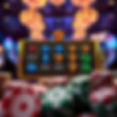 Illustration of the payout structure of the 9 Line Triple Diamond Slot