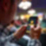 User engaging with a rewards app on a smartphone