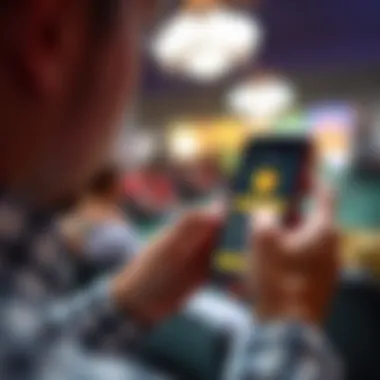 User engaging with a rewards app on a smartphone