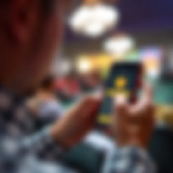 User engaging with a rewards app on a smartphone