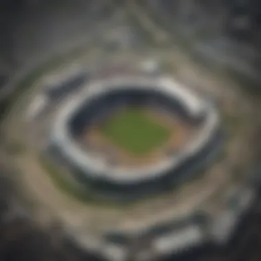 Aerial View of Churchill Downs Aerial view of Churchill Downs racetrack during the Kentucky Derby