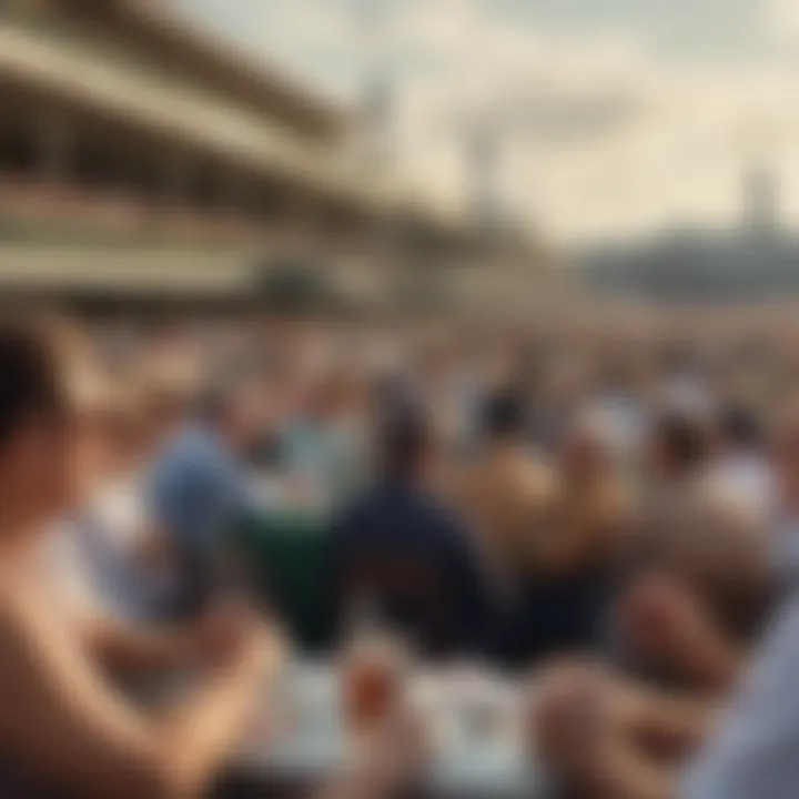 Spectators enjoying the atmosphere at Churchill Downs