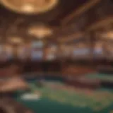 A cinematic view of a bustling casino floor