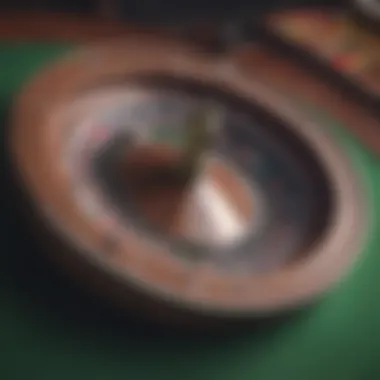 The iconic roulette wheel featuring the green zero