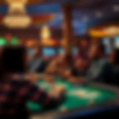 Guests enjoying activities at the casino, celebrating wins