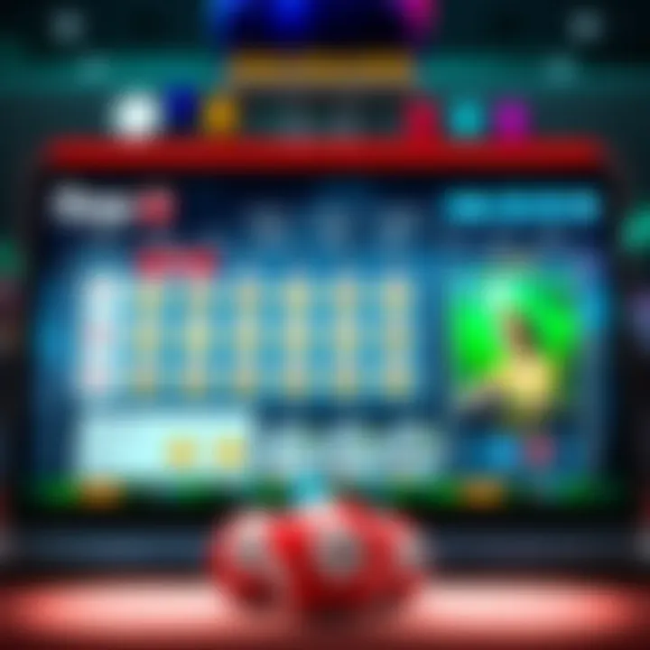 Visual representation of free lotto site interface