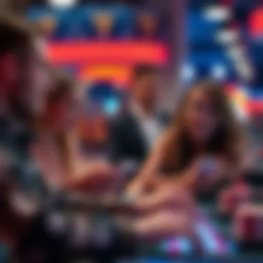 A visual representation of players engaged with mobile gaming and slots.