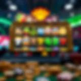 A vibrant online slot interface showcasing various themes and symbols.