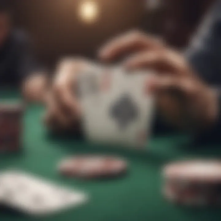 A conceptual image representing the psychological aspects of poker