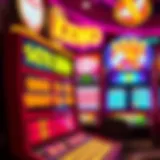 Colorful Keno game interface showcasing numbers and screens