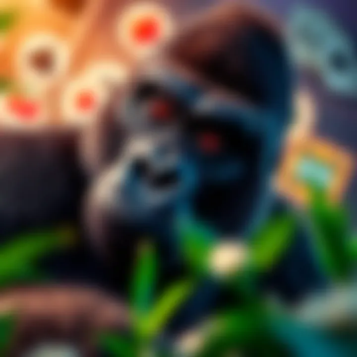 A detailed view of Gorilla Slots bonus features and symbols