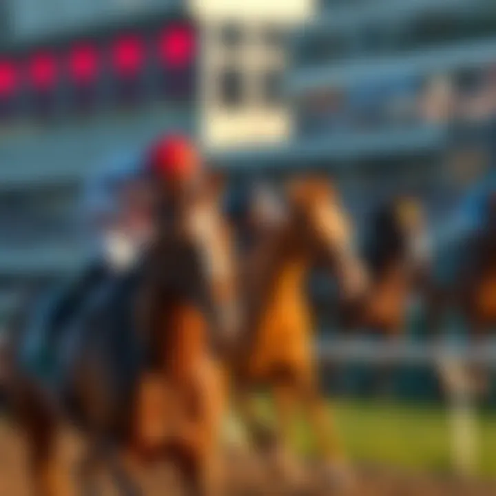 A digital representation of horse racing odds on FanDuel