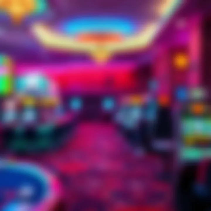 Vibrant interior of a local casino