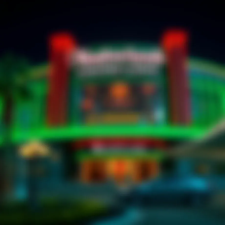 Exterior view of Meadowlands Casino showcasing its vibrant architecture
