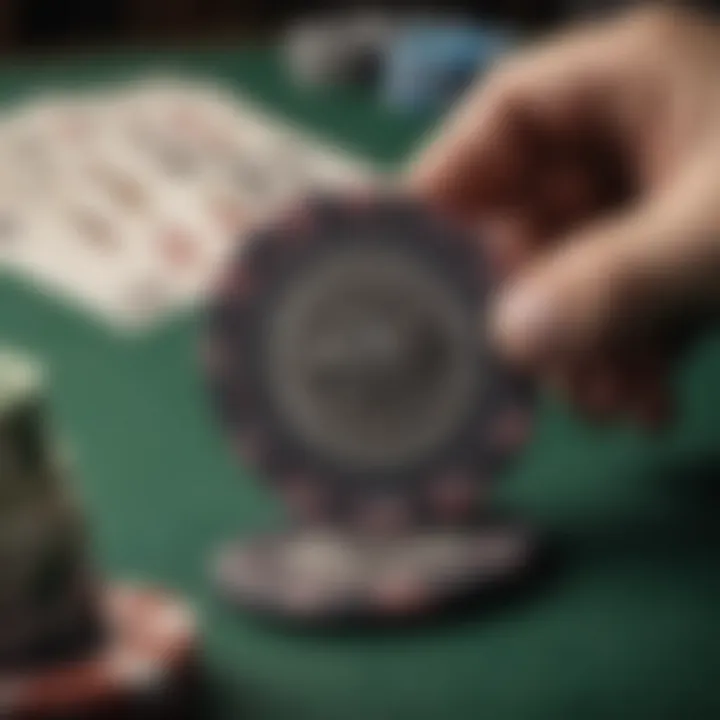 A digital wallet with poker chips symbolizing bankroll management