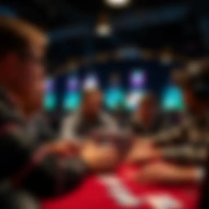 Diverse players engaged in online poker