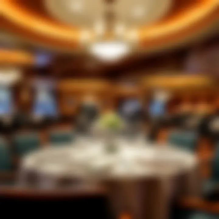 Elegant dining area with a variety of culinary options