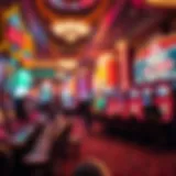 A vivid depiction of a Las Vegas casino floor buzzing with excitement