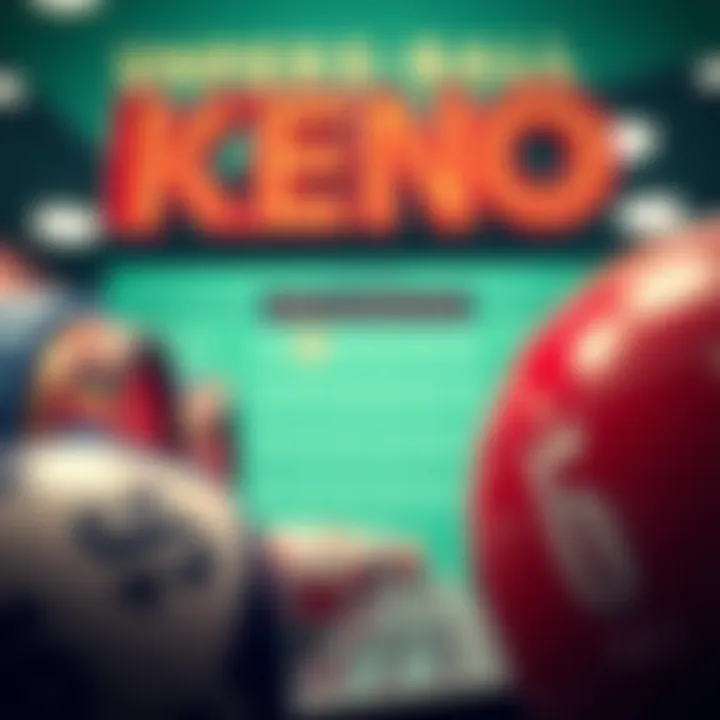 An infographic depicting gameplay mechanics of superball keno