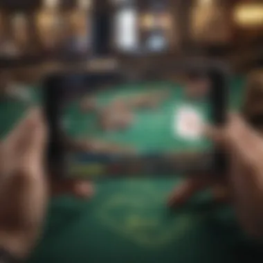 An overview of various blackjack apps on a digital screen