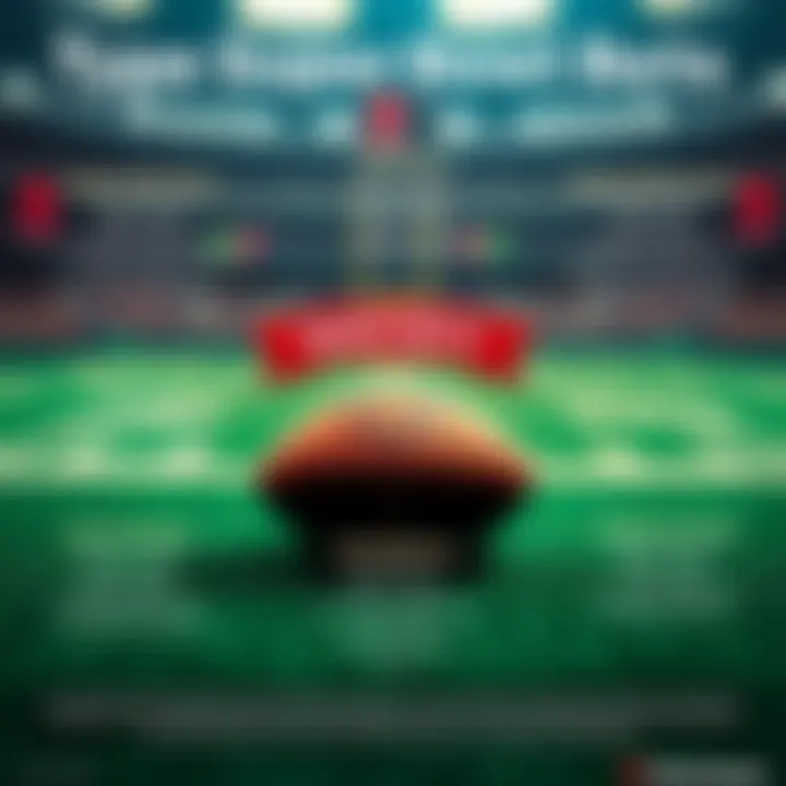 Infographic illustrating various betting types available for the Super Bowl