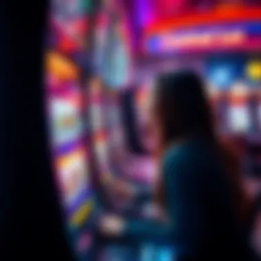 Close-up view of a player engaging with a cash carnival slot machine