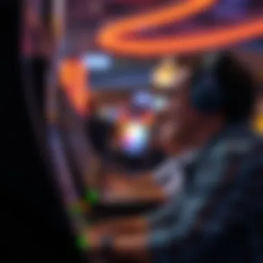 Engaged player enjoying a captivating slots live session