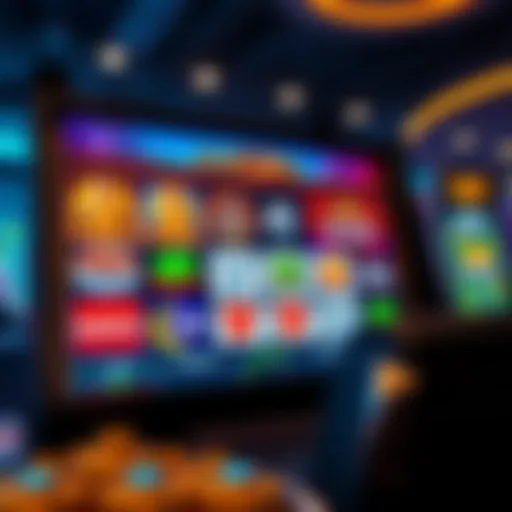 Vibrant slots live play interface showcasing diverse games