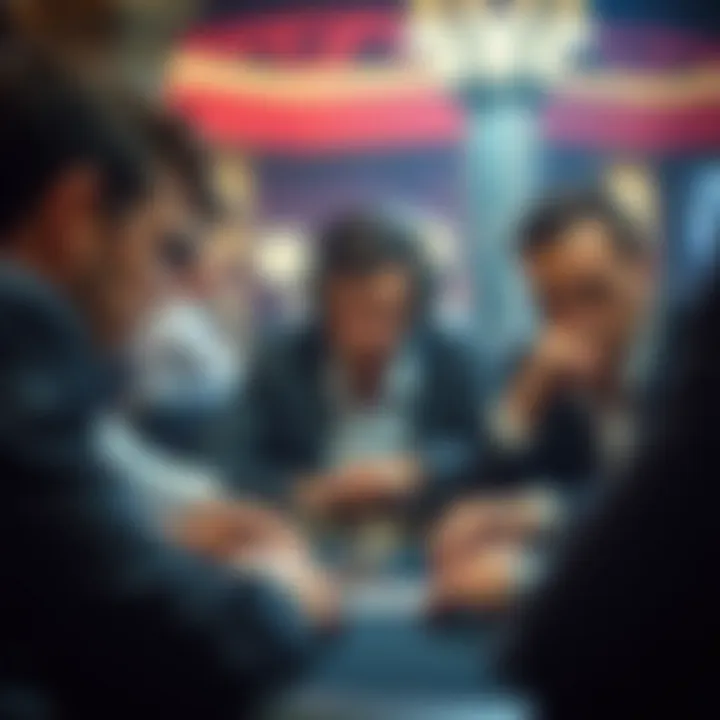 A close-up of thoughtful players deep in concentration