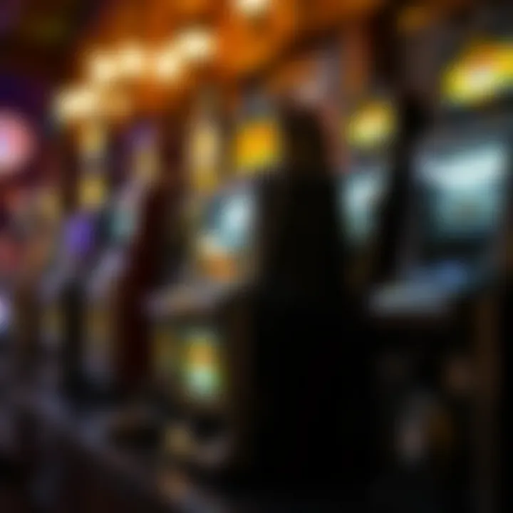 Historical depiction of early slot machines, highlighting their design and mechanics.