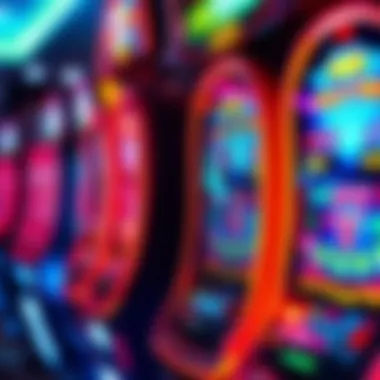 A close-up view of a modern poker machine showcasing its vibrant graphics and user interface.