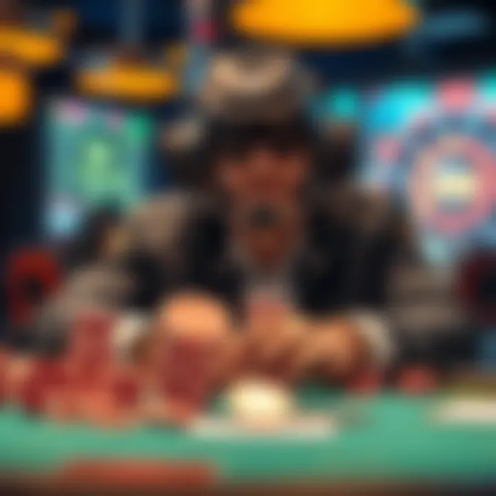 A futuristic depiction of technological advancements in gambling