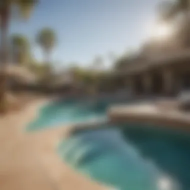 Relaxing Poolside Oasis Outdoor pool area at Scottsdale casino hotel