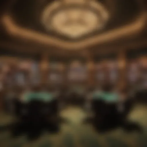 Inside view of the MGM Grand Poker Room showcasing tables and ambiance