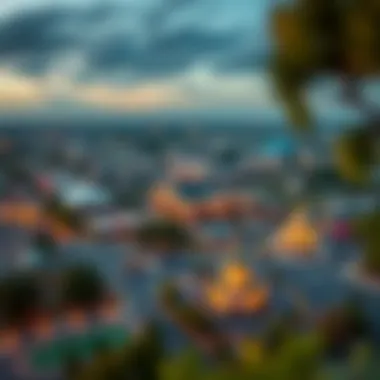 Aerial view of Dumfries showing the casino's impact on the surrounding area