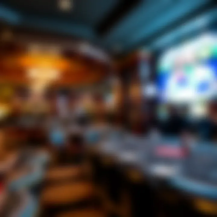 Luxury amenities including dining areas and entertainment spaces within the casino