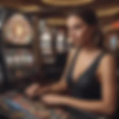 Player engaging with the Power Wheel slot machine in a casino setting