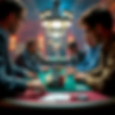 A psychological game of poker at a high-stakes table