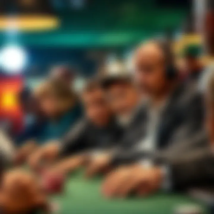 A montage of legendary poker players in action
