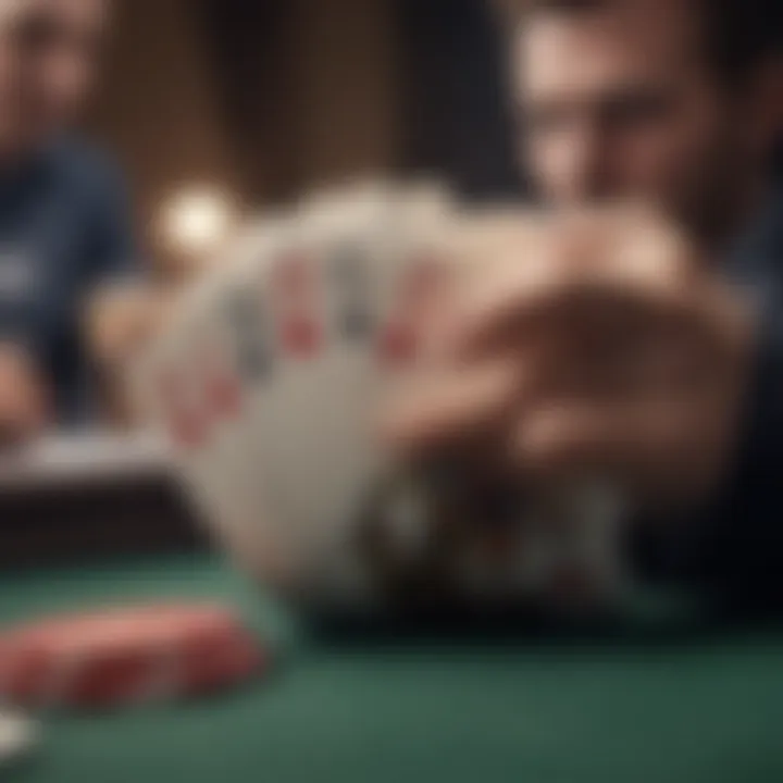 A close-up of a winning poker hand