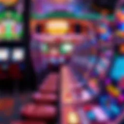 Vibrant slot machines at Four Winds Casino