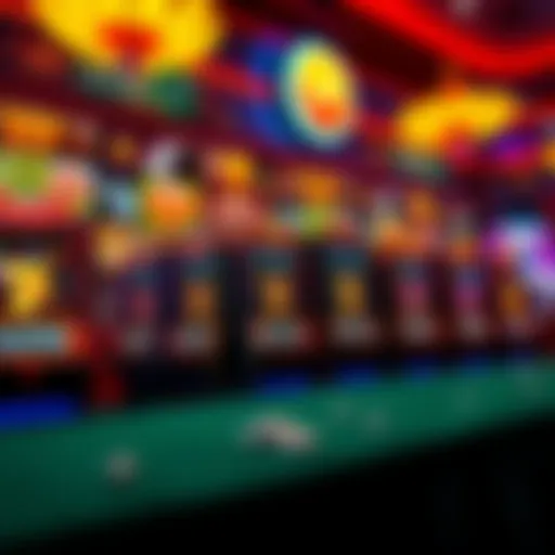 Vibrant display of online casino slots
