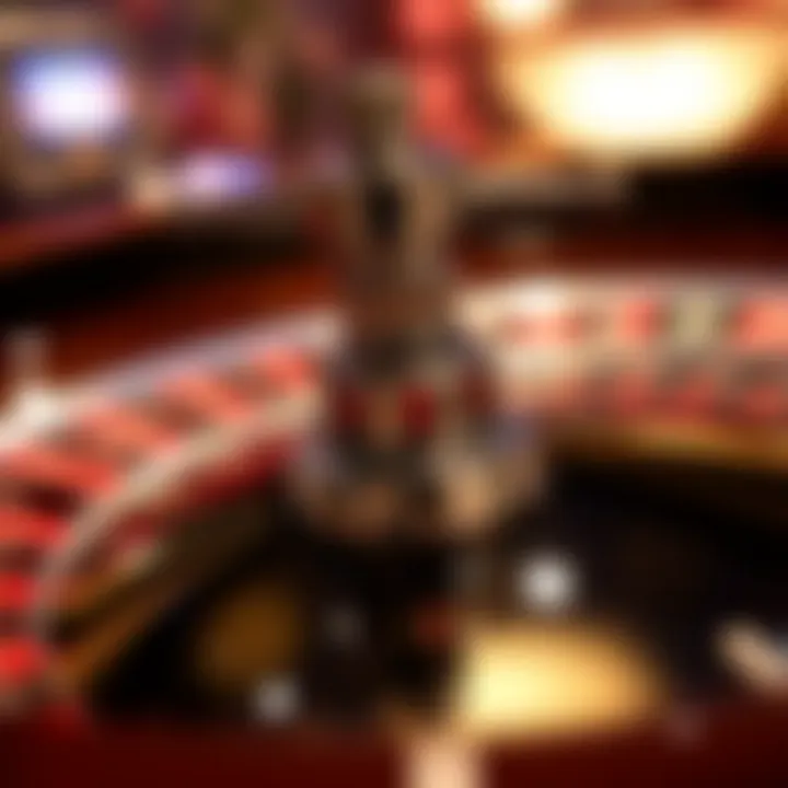 Close-up of a roulette wheel showcasing its components